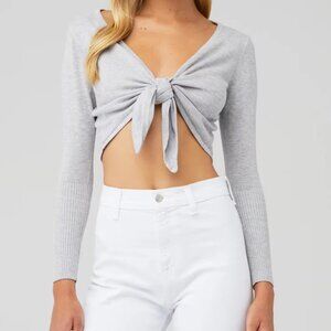 Chaser Lightweight Long Sleeve Tie Front Cardigan